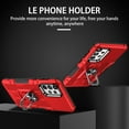 thumbnail image 2 of Phone Case for Samsung Galaxy A52 5G Case, A52 5G Phone Case Built in 360 Rotating Ring Stand, Luxury Heavy Duty Armor Hard PC Soft TPU Slim Phone Case for Samsung Galaxy A52 5G - Red, 2 of 10