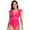 Pink, variant on Women's Mesh Patchwork Swimwear Bikini Deep V-Neck One Piece Swimsuit Nylon Jumpsuit Bathing Suit S-XL