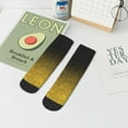thumbnail image 7 of Pofeuu Gold Glitter Gradient Print 30cm Socks, Adult Running Hiking Socks for Youth and Adult, 7 of 7