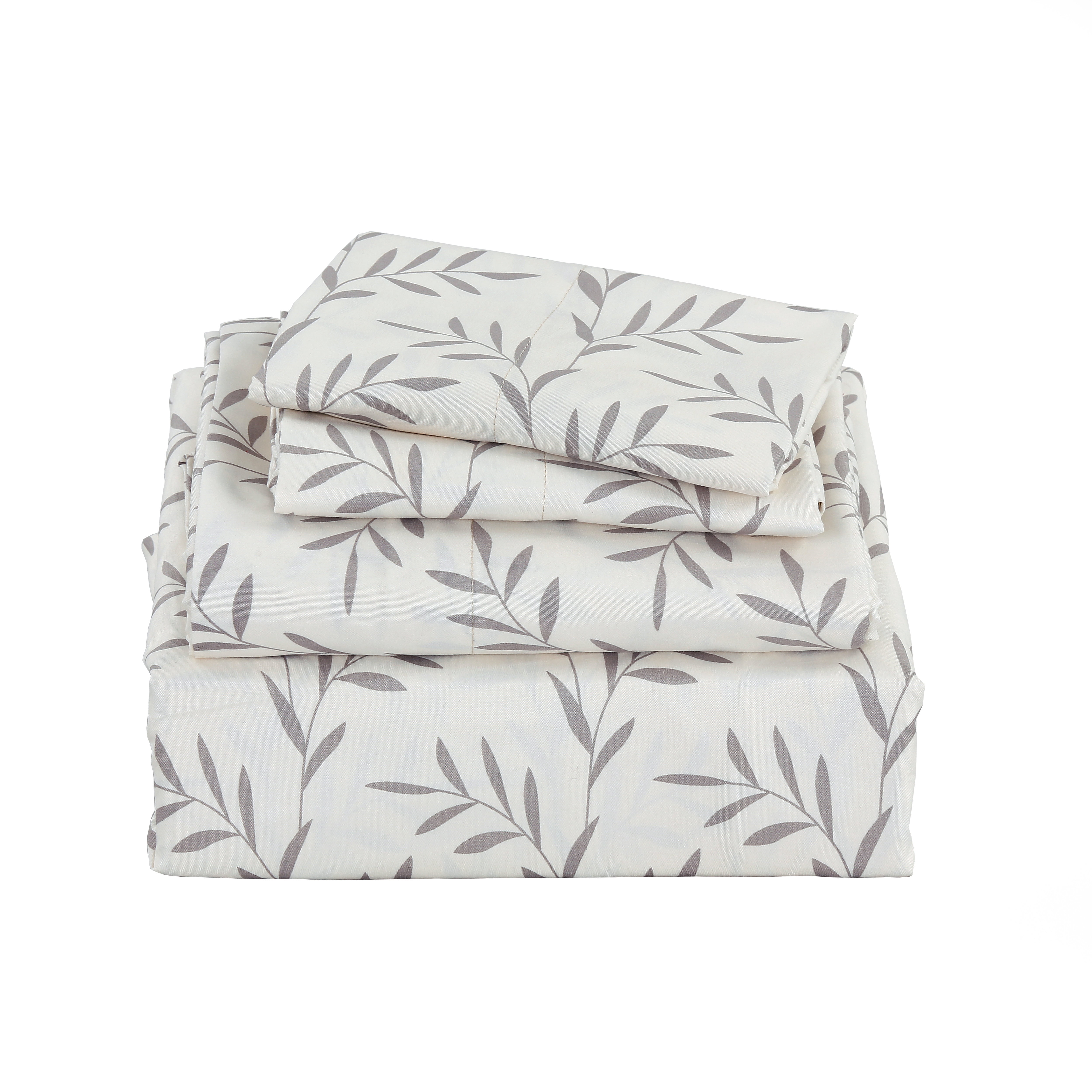 Grove Leaf Taupe Sheet Set Queen Taupe