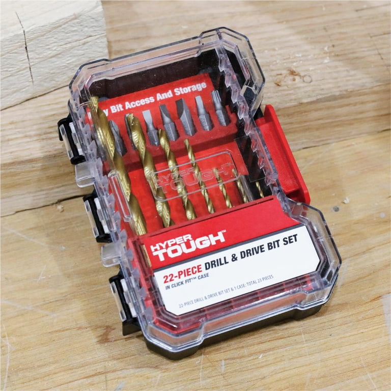 Hyper Tough 22-Piece Drill & Drive Set with Click Fit Case photo 8