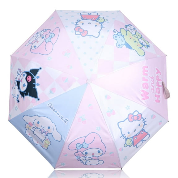 Roffatide Anime Cute Umbrella Auto Open Compact Folding Travel Umbrella 8 RIBS Umbrellas Windproof Waterproof Anti-UV Protection Umbrella Light Umbrella