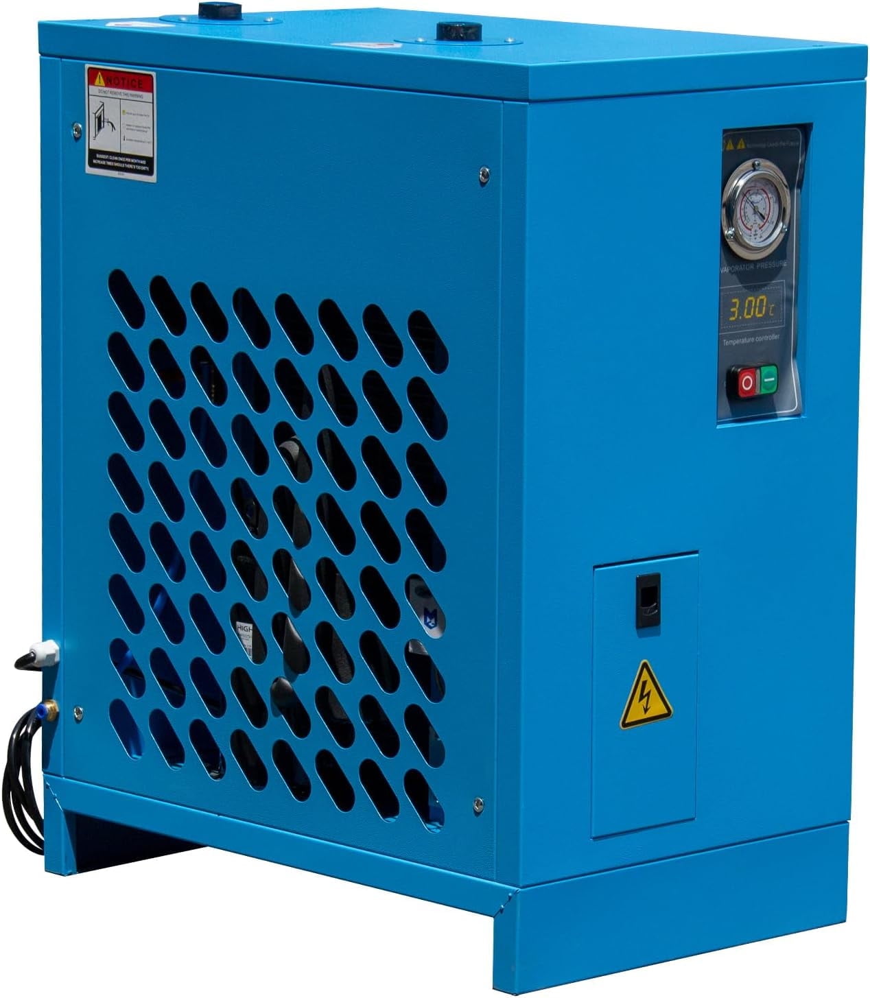 HPDMC Industrial Heavy Duty Refrigerated Air Dryer – 105 CFM, 0.885 KW, 220V For 30HP Rotary Screw Compressors – R134a Cooling System – Removes Moisture, Oil, Dust for Workshops, Factories, CNC