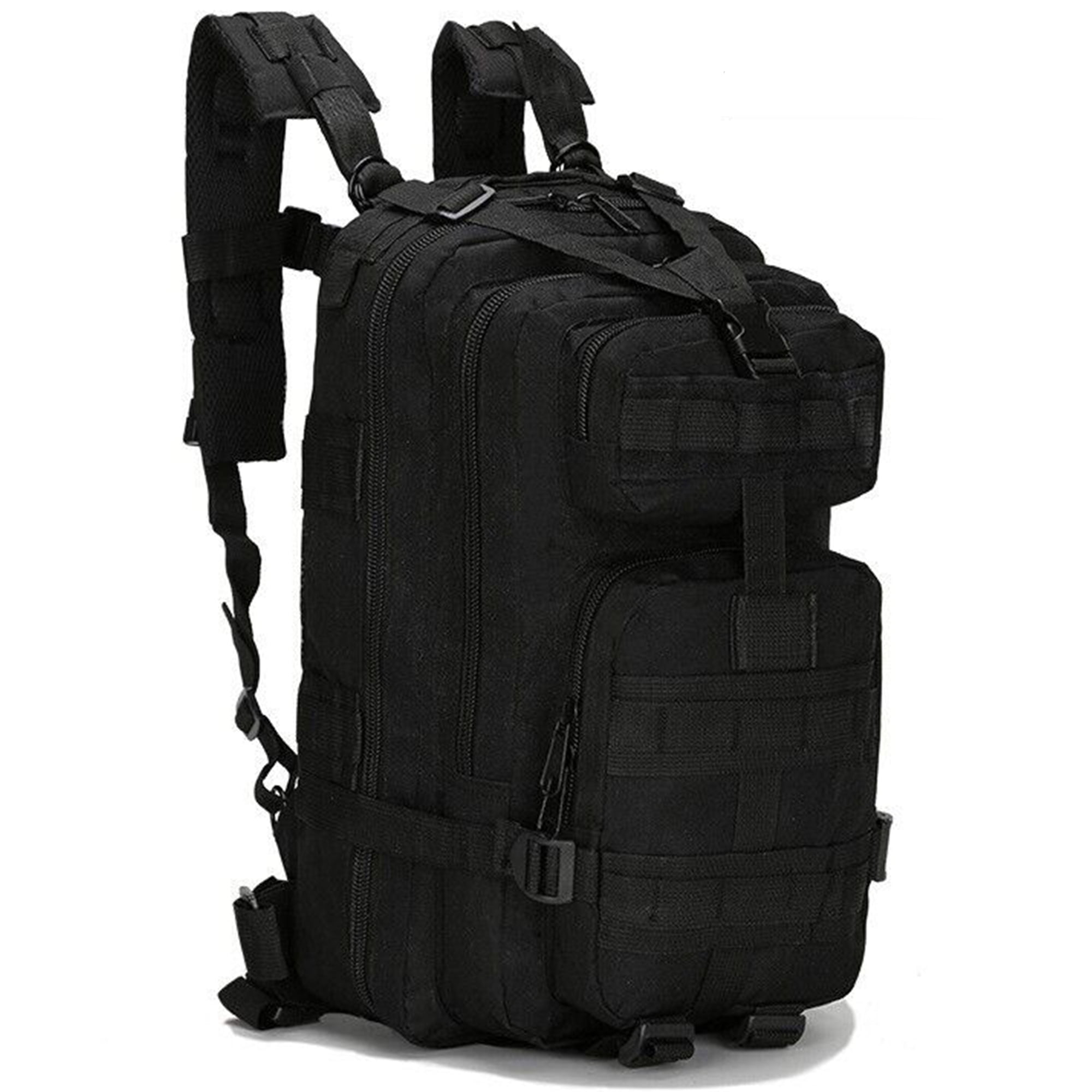 zhongxiazhiyue Unisex Waterproof Fabric Military Backpack, Black