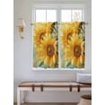 thumbnail image 6 of Tier Curtains 45 Inches Long, Sunflower Window Treatment Curtain Drapes, Yellow Spring Floral Botanical Window Half Privacy Curtains for Bedroom Bathroom, 42"x45", 2 Panels, 6 of 7