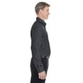 thumbnail image 3 of Devon & Jones DG532 Men's Crown Collection Royal Dobby Dress Shirt-Black-4XL, 3 of 3