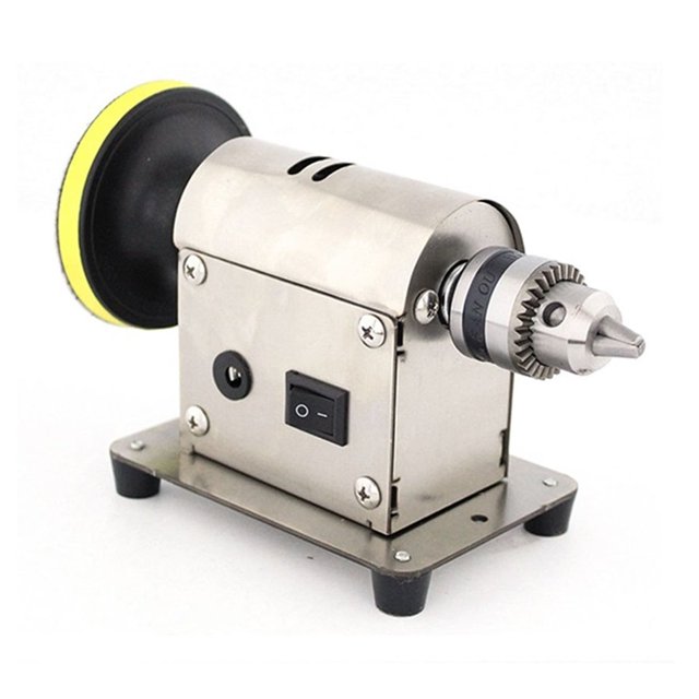 Benchtop Polishe Universal Grinding Machine Bench Lathe Polish Jewelry Rock Polishing Buffer Machine With 20pc Sandpaper ,Easy to Use