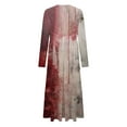 thumbnail image 5 of WXLWZYWL Womens Plus Halloween Dress Pumpkin Printed Costume Dresses Long Sleeve Crewneck Dress A Line Long Dresses, 5 of 5