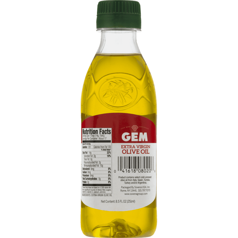 GEM Extra Virgin Olive Oil for Seasoning and Finishing, 8.5 fl oz