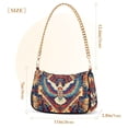 thumbnail image 3 of FORMRS Womens Shoulder Bag with Chain Strap Clutch Purse Cute Tote Handbag, Beige Geometric Eagle, 3 of 7