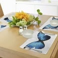 thumbnail image 4 of Ambesonne Butterfly Place Mats Set of 4, Modern Blue Ombre, Standard Size, Pale Blue Dark Blue, 4 of 6