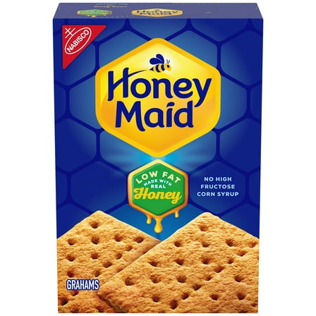 HONEY MAID Low Fat Honey Graham Crackers, Lunch Snacks, 14.4 oz