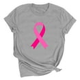 thumbnail image 3 of CFLVAEK Womens Plus Size Breast Cancer Awareness T Shirts Ribbon Print Inspirational Short Sleeve Tshirt Comfort Crewneck Tops Breast Cancer Survivor Gifts Shirt XXL, 3 of 4