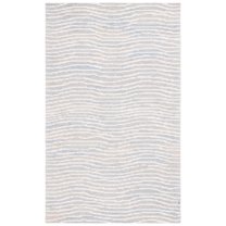 SAFAVIEH Renewal Malanie Striped Area Rug, Light Blue/Ivory, 6' x 9'