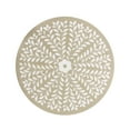 thumbnail image 6 of JONATHAN Y Nysha 25" Modern Bohemian Metal/Resin Inlay Top End Table, Beige/White, 6 of 8