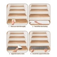 thumbnail image 4 of Simple White Striped Stair Treads Non Slip for Steps Black Stripe Vintage Linen Texture 4 Pcs Reusable Adhesive Stair Runner Mats for Dogs Elders Carpet Treads Rugs for Staircase 8x30 In, 4 of 7