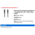 thumbnail image 2 of Rear Strut and Coil Spring Assembly Set - Compatible with 1995 - 2005 Pontiac Sunfire 1996 1997 1998 1999 2000 2001 2002 2003 2004, 2 of 2