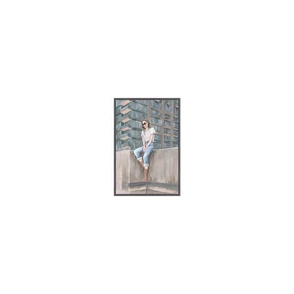 Casual Chill II Floater Framed Painting Print on Canvas