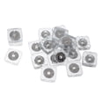 thumbnail image 1 of Paquete de 20 protectores de suelo para patas de silla, de silicona transparente, para mesas y muebles. 22mm cuadrado, 1 of 9