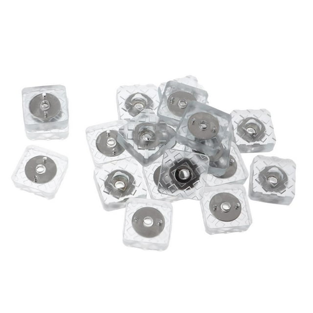 Paquete de 20 protectores de suelo para patas de silla, de silicona transparente, para mesas y muebles. 22mm cuadrado