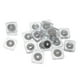 thumbnail image 1 of Paquete de 20 protectores de suelo para patas de silla, de silicona transparente, para mesas y muebles. 22mm cuadrado, 1 of 9