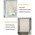 thumbnail image 3 of Purple Floral Tie Up Curtains for Window, Thermal Insulated Balloon Shade Adjustable Rod Pocket Curtains Valance Panels for Kitchen Bathroom Cafe 42 x 54 Spring Summer Pastoral Botanical Burlap, 3 of 6