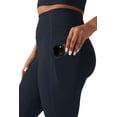 thumbnail image 3 of YITTY Active Women's UltraLuxe High-Waist Pocket Legging, Athleisure, 4-Way-Stretch, Deep Navy, S, Short | 25" Inseam, 3 of 8