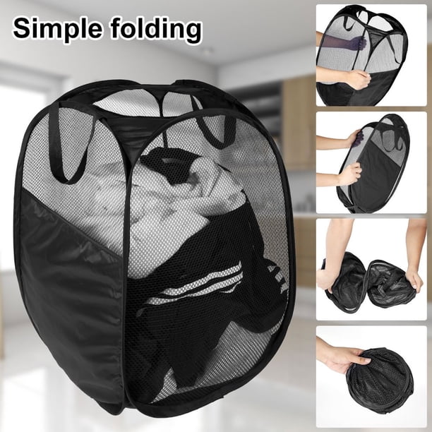Panier à Linge Sale Mural Pliant Panier à Vêtements Sales Portable Pliable en Maille Idéal pour Salon/chambres d'Enfants/dortoir Universitaire, Czzoypi Panier à Linge Mural Pliant