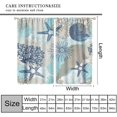 thumbnail image 3 of Shell Blackout Curtains Beach Shells Marine Life Water Grass Pattern Printed Curtains Suitable for Living Room Bedroom Privacy Curtains 84x84 Inches, 3 of 6