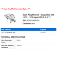 thumbnail image 2 of Spark Plug Wire Set - Compatible with 1971 - 1974 Jaguar XKE 5.3L V12 1972 1973, 2 of 2