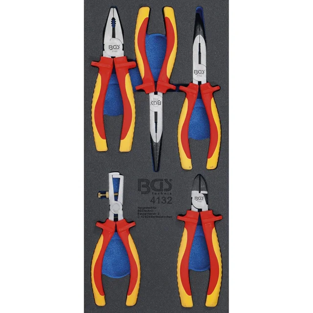 Juego de Pinzas Aisladas VDE 5 Piezas BGS 4132