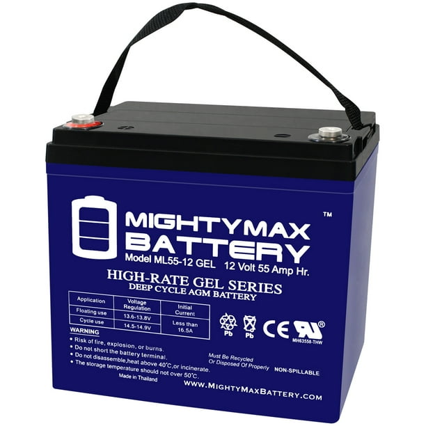 triathlon Siden Angreb 12V 55AH GEL Replacement Battery for Genuine Vision S CP12550 22NF -  Walmart.com
