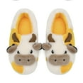 thumbnail image 6 of Cow Cute Cozy Fuzzy Slippers For Women Winter Warm Plush Comfy Indoor Outdoor Slippers Yellow 42, 6 of 6