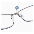 thumbnail image 5 of Rectangle Eyeglasses Stainless Steel Reading Readers Glasses Reading Glasses for Men & Women Anti Blue Light Men's Presbyopic Optical Glasses GRAY STRENGTH 3.5X, 5 of 8