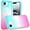 Light Blue + Pink, variant on For iPhone 16E (E edition) / SE4 (2025) 3in1 Two Tone Shockproof Transparent Hybrid Case - Light Blue + Pink