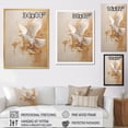 thumbnail image 4 of Designart "Minimalist Beige And Gold Peace II" Dove Floater Framed Canvas Prints, 4 of 5