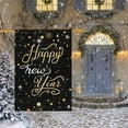 thumbnail image 2 of Happy New Year Garden Flag 28x40 Double Sided Vertical, Burlap Large Celebration Confetti Welcome New Year Yard Flag Sign Holiday Winter House Outdoor Outside Decorations (ONLY FLAG), 2 of 6