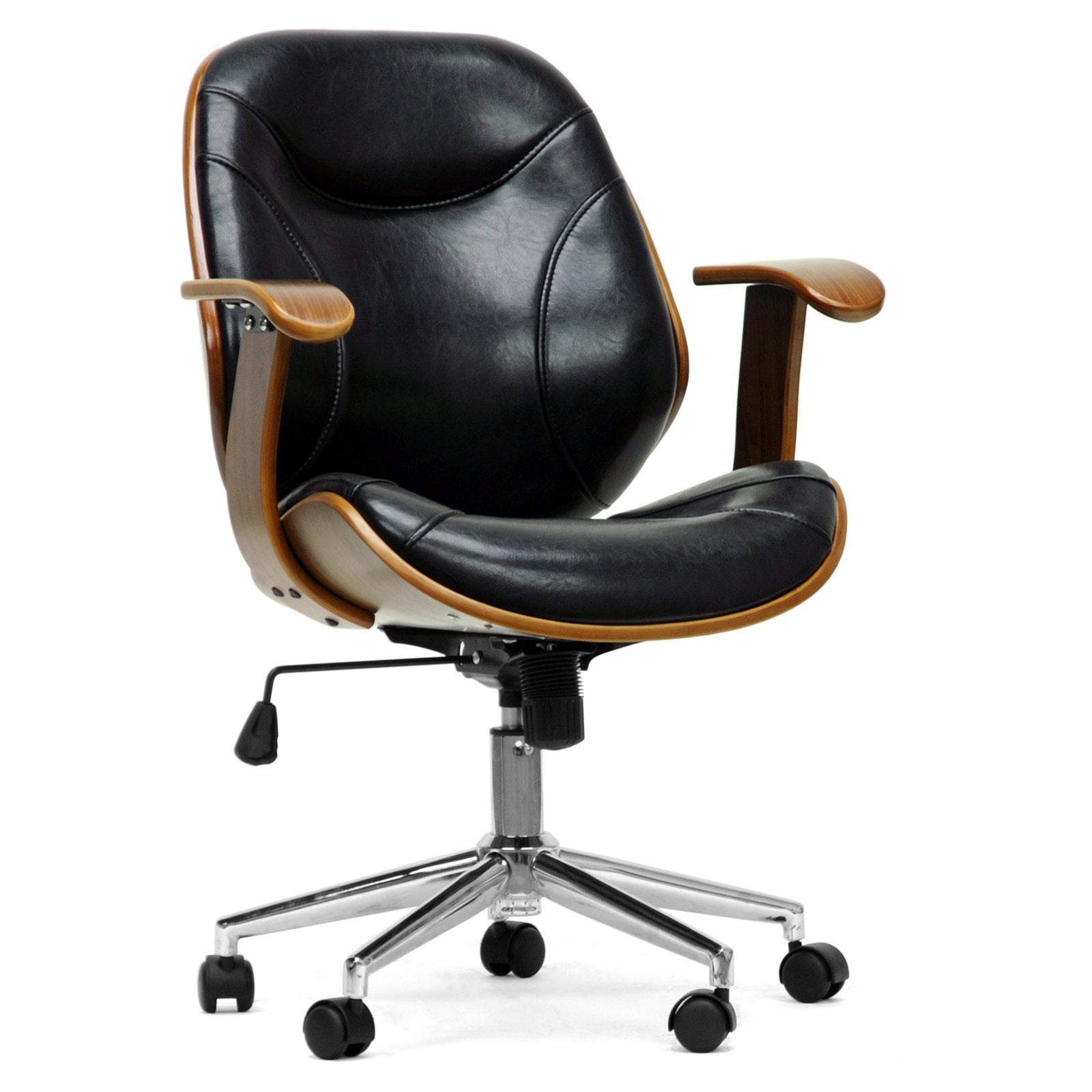 Baxton Studio Rathburn Modern fice Chair Walnut Black