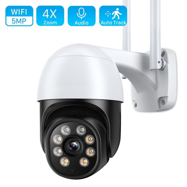 Cámara IP PTZ de 5MP, videocámara de seguridad CCTV con Zoom Digital de 3MP, 1080P, 4X, detección humana IA, seguimiento automático, P2P, inalámbrica, para exteriores