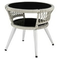 thumbnail image 4 of Monaco Rope Wicker 3-Piece Patio Conversation Set with Cushions in Grey, 4 of 7