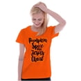 thumbnail image 3 of Fall Pumpkin Spice and Jesus Christ Womens Slim Fit Graphic Tee Brisco Brands L, 3 of 5