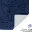 thumbnail image 4 of Tafts THIQQ Memory Foam Bathroom Rugs and Mats Sets, Ultra Soft Chenille Microfiber, Absorbent Non-Slip Machine Washable Shaggy Rugs, Bath Mat for Bathroom, Shower & Tub, Navy Blue, 4 of 6