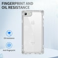 thumbnail image 3 of Shockproof Clear Designed for iPhone 7 Plus /  8 Plus, [Camera & Screen Raised Edge Protection] [Air Guard Four Corner Bumper 15FT Drop Protection] [Not Yellowing] Soft Slim Silicone Case, Clear, 3 of 9