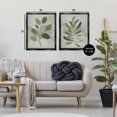 thumbnail image 3 of Stupell Industries Green Leaf Branches on Grey Floral Painting Black Floater Framed Canvas Art Print Wall Art, 31 x 25, Set of 2, 3 of 9