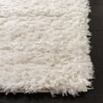 thumbnail image 3 of SAFAVIEH Madrid Miah Solid Polyester Shag Runner Rug, Ivory, 2' x 6', 3 of 7
