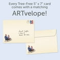 thumbnail image 4 of Tree-Free Greetings Holiday Greeting Card 2 Pack, 5x7, Dreaming of a White Christmas (GT65831), 4 of 6