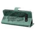 thumbnail image 3 of Wallet Case for Samsung Galaxy S10 Plus/S10+(6.2 inch,2019), Allytech Folio Flip Embossed Butterfly PU Leather Protective Kickstand Wrist Strap Card Holder Glitter Case for Galaxy S10 Plus/S10+, Green, 3 of 5