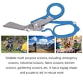 thumbnail image 4 of Camping Scissors Pliers, Emergency Shears Foldable High Hardness and Sharpness Compact and Portable Multifunctional Stainless Steel  for Outdoor Survival Black, 4 of 7