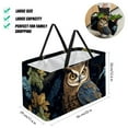 thumbnail image 2 of Owl Large Capacity Reusable Foldable Oxford Cloth Grocery Baskets - Multipurpose Storage Basket and Decorative Box, 2 of 7