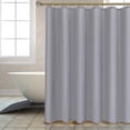 thumbnail image 2 of Fabric Shower Stall Curtain Liners, White 48 Inch Width by 72 Inch Length, Water Resistant Bathroom Curtains, Rust Resistant Grommets (8 Holes) Weighted Bottom Machine Washable, 2 of 9